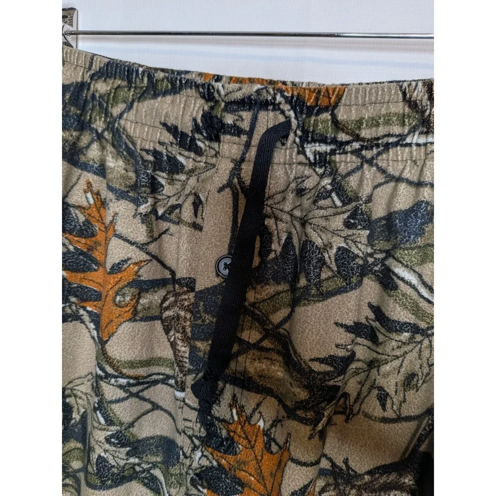 Vtg Fruit Of The Loom Mens Pajama Pants Camo Medium Hunting Baselayer Drawstring